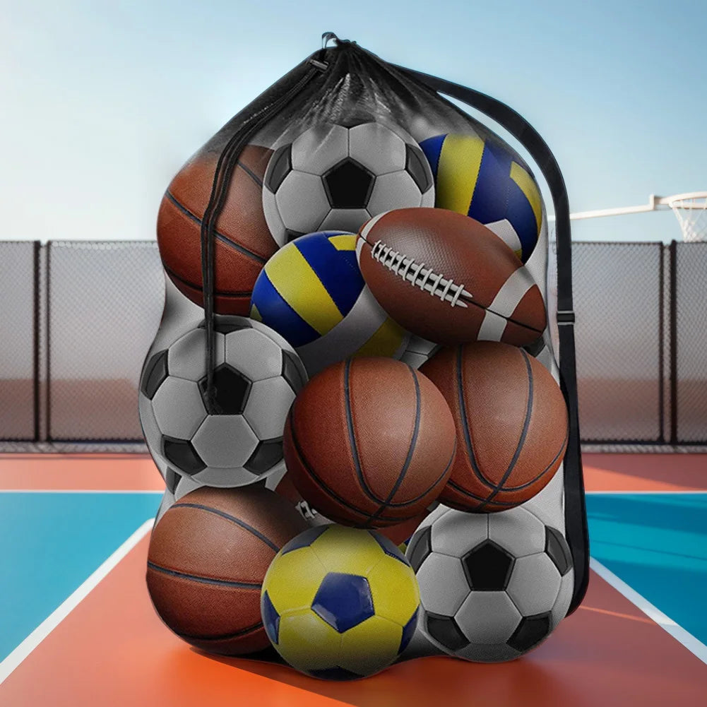 Extra Large Sports Ball Bag with Shoulder Strap Soccer Ball Net Bag Soccer Ball Bag for Basketball Volleyball Football Soccer