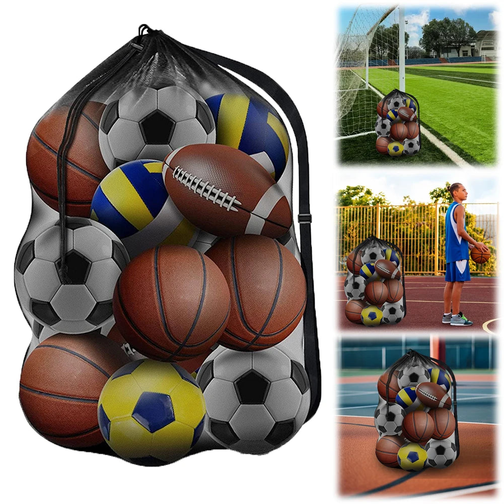 Extra Large Sports Ball Bag with Shoulder Strap Soccer Ball Net Bag Soccer Ball Bag for Basketball Volleyball Football Soccer
