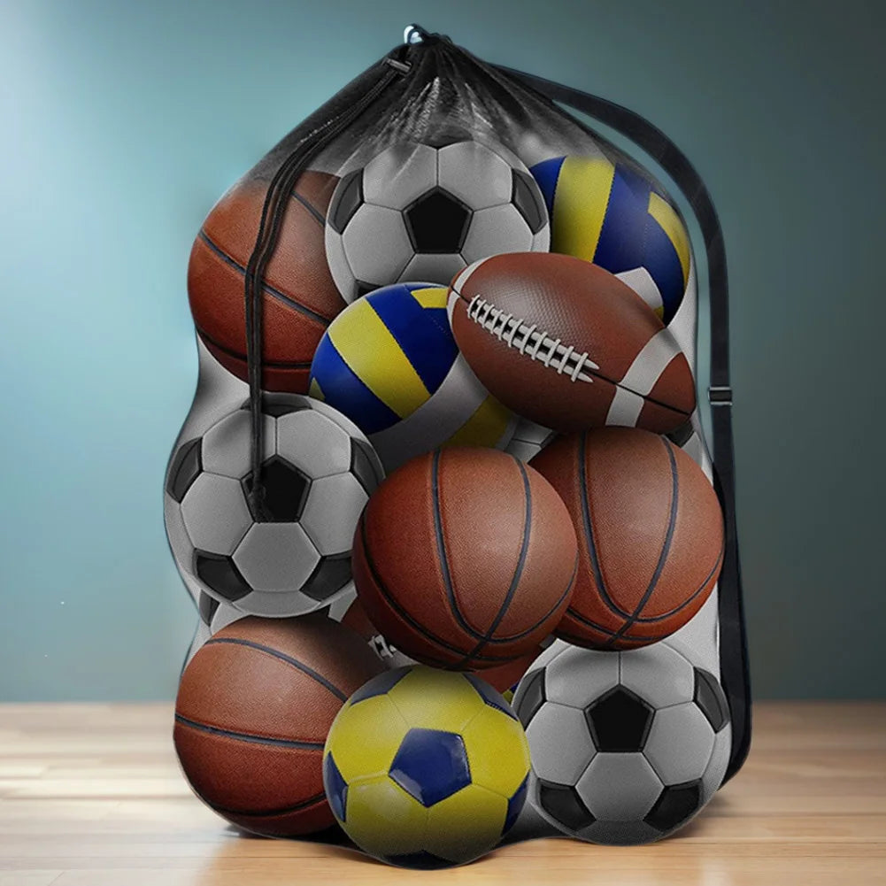 Extra Large Sports Ball Bag with Shoulder Strap Soccer Ball Net Bag Soccer Ball Bag for Basketball Volleyball Football Soccer